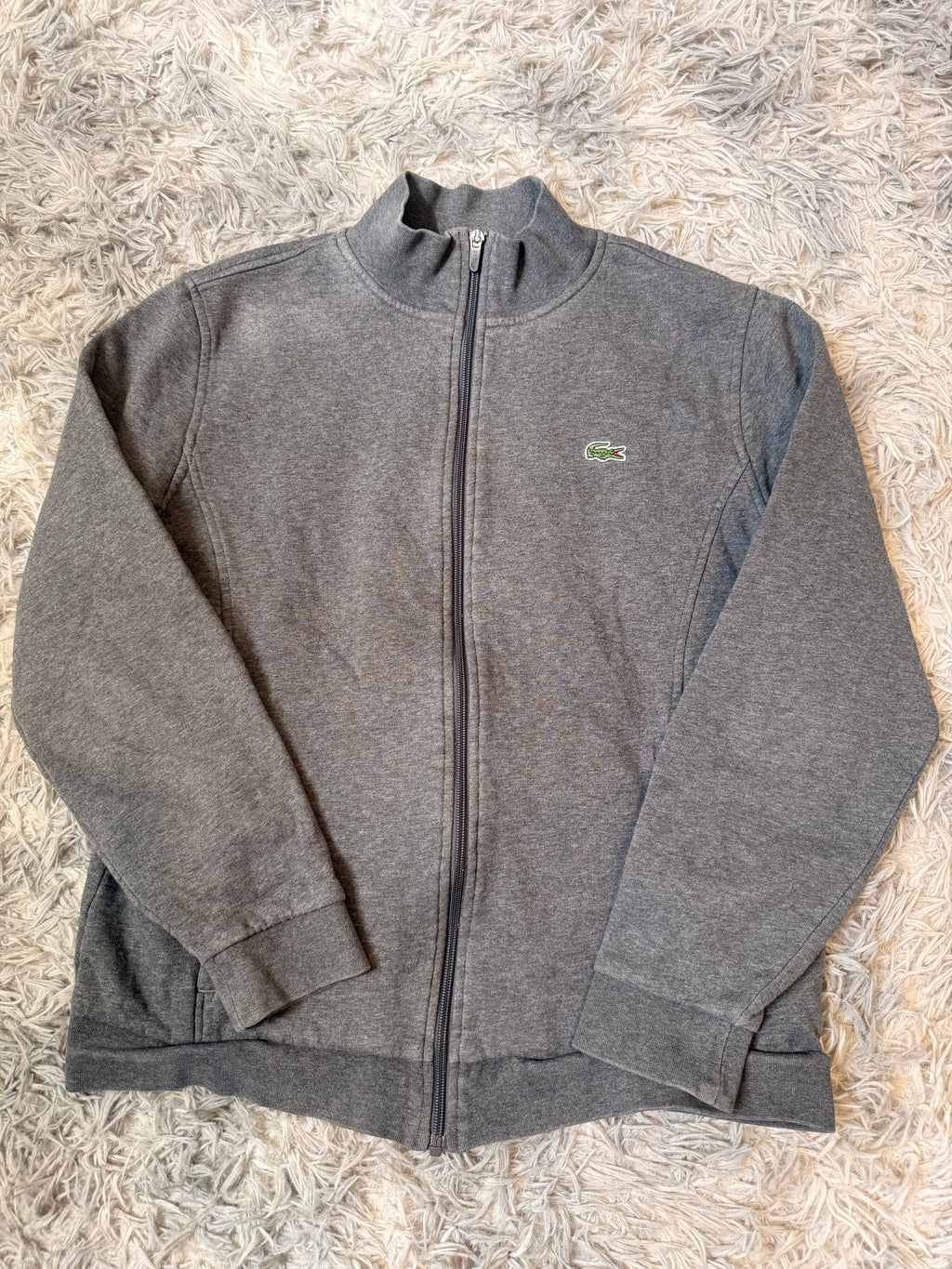 Lacoste Grey Full-Zip Sweatshirt Track Jacket