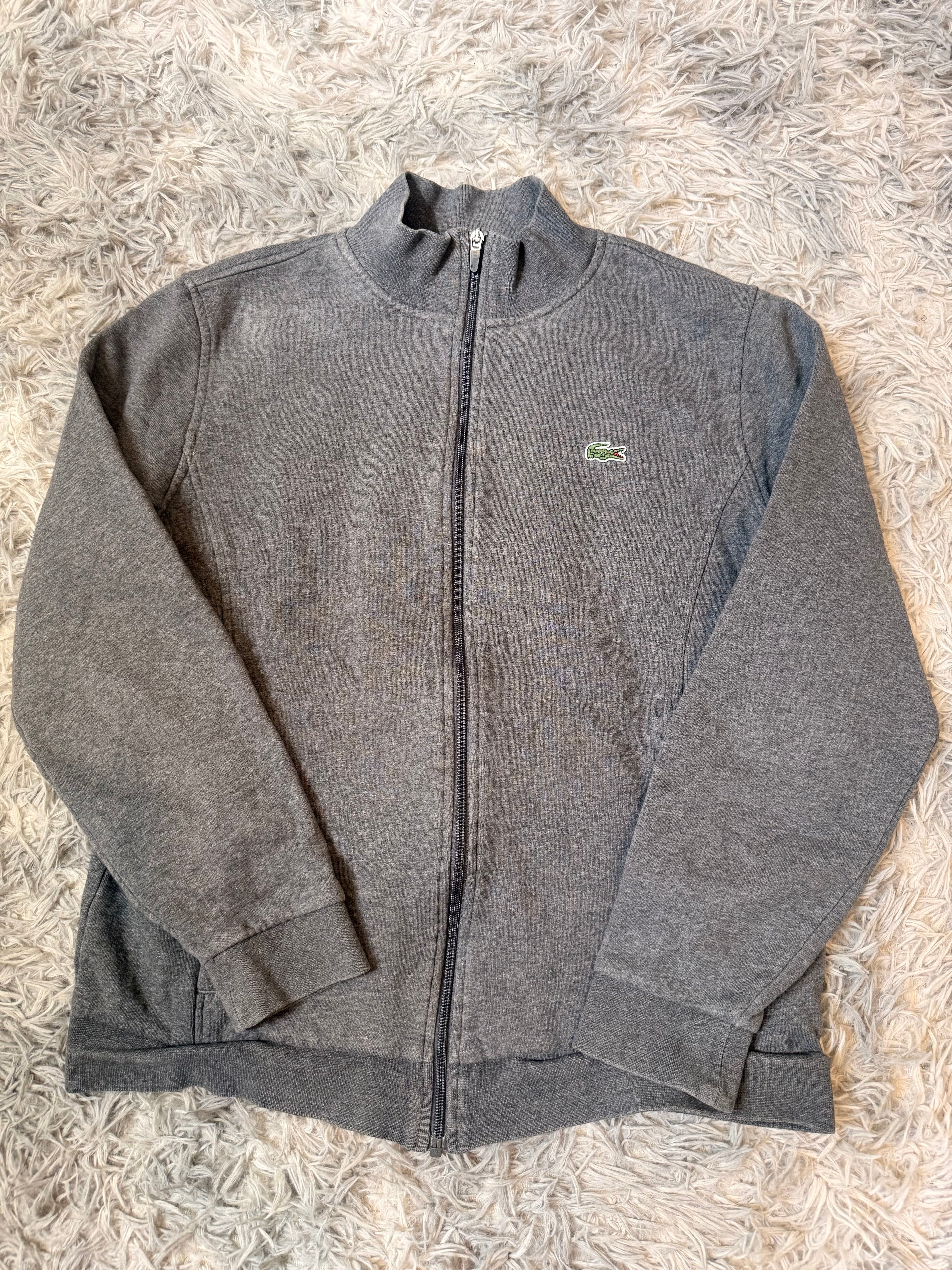 Lacoste Grey Full-Zip Sweatshirt Track Jacket