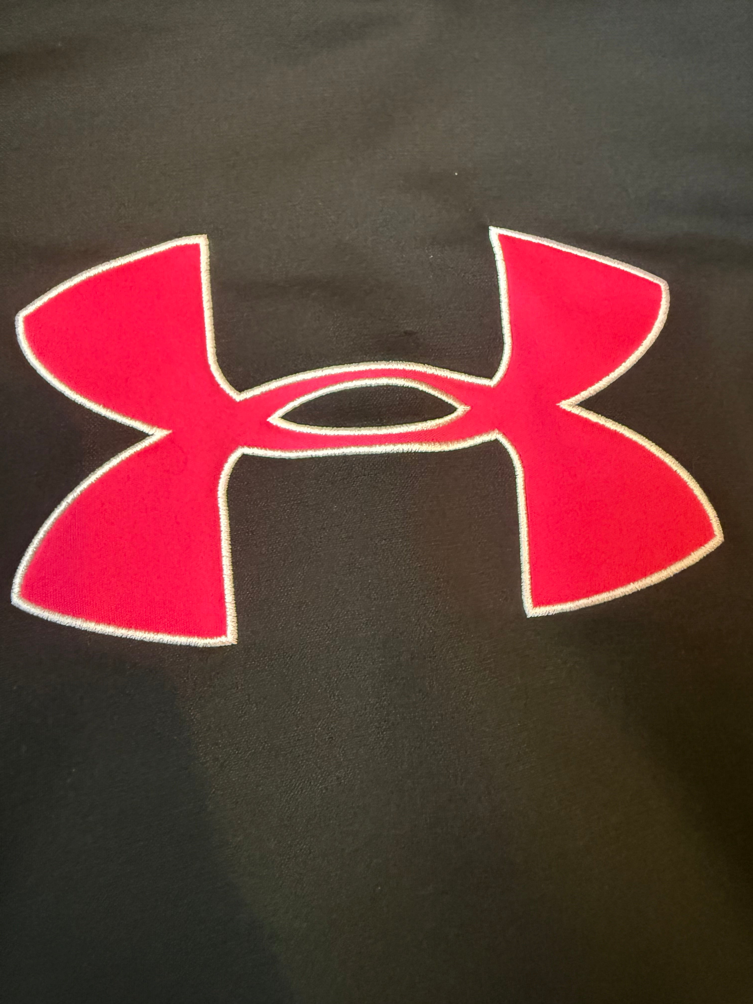 Under Armour Black Hoodie with Hot Pink Logo & Hood Lining