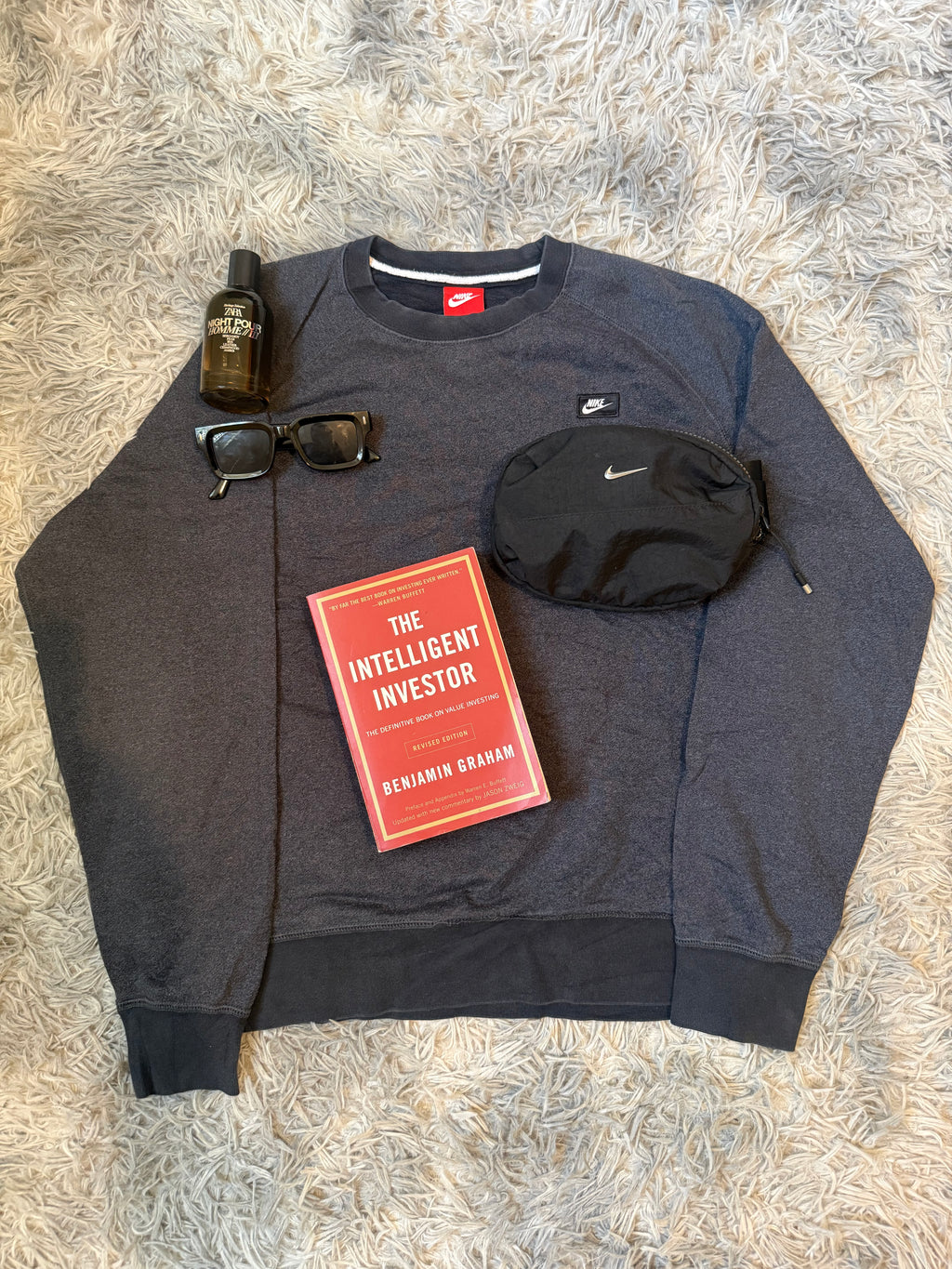 Nike Charcoal Dark Grey Crewneck Sweatshirt /Jumper