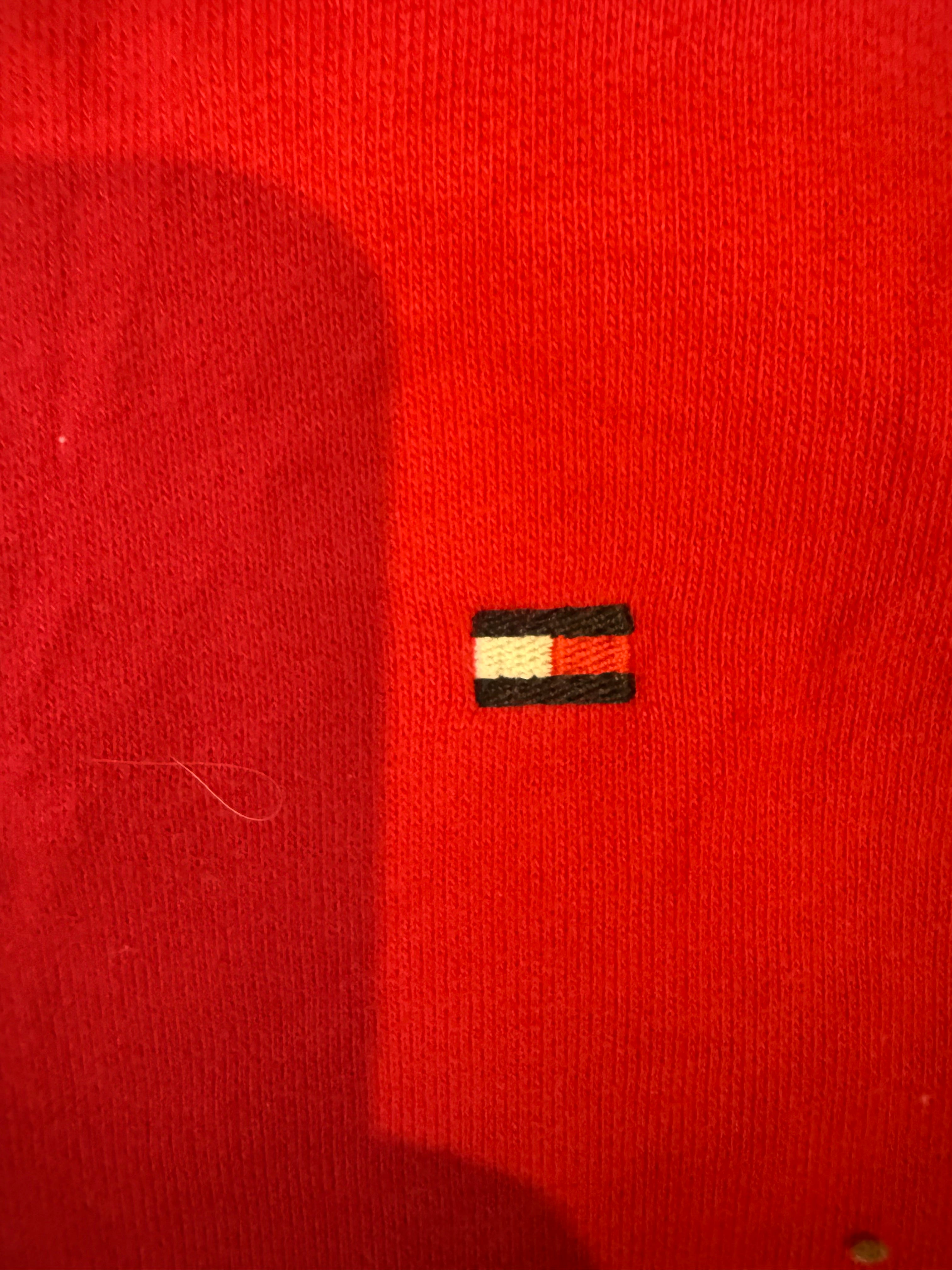 Tommy Hilfiger Red Quarter-Zip Sweatshirt / Jumper